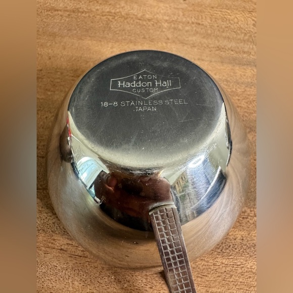 Vintage Eaton Haddon Hall 18-8 Stainless Steel Japan Art Deco Creamer Sugar Tray - Picture 5 of 9